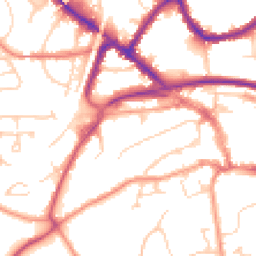 Daytime road noise heatmap for RH19 1EE