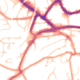 Daytime road noise heatmap for RH19 1EG
