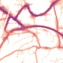 Daytime road noise heatmap for RH19 1EQ