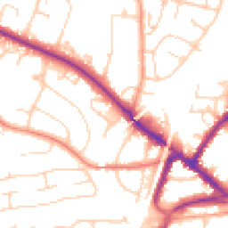 Daytime road noise heatmap for RH19 1ER