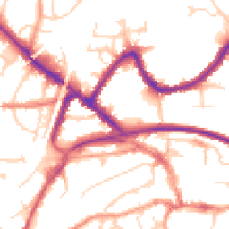 Daytime road noise heatmap for RH19 1ET