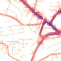Daytime road noise heatmap for RH19 1HR