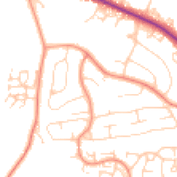 Daytime road noise heatmap for RH19 1NN