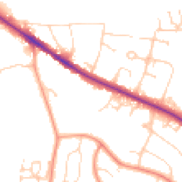 Daytime road noise heatmap for RH19 1PB