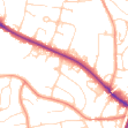 Daytime road noise heatmap for RH19 1PW