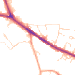 Daytime road noise heatmap for RH19 1QJ