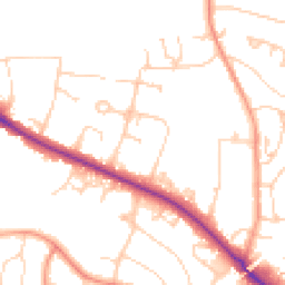 Daytime road noise heatmap for RH19 2AG