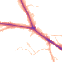 Daytime road noise heatmap for RH19 2NP