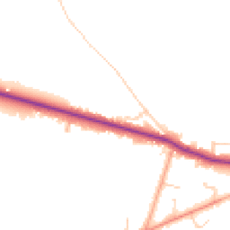 Daytime road noise heatmap for RH19 2PJ