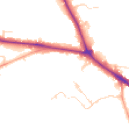 Daytime road noise heatmap for RH19 2SW