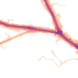 Daytime road noise heatmap for RH19 2TE