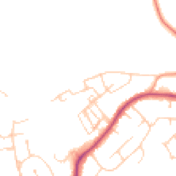 Daytime road noise heatmap for RH19 3EQ