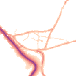 Daytime road noise heatmap for RH19 3QS