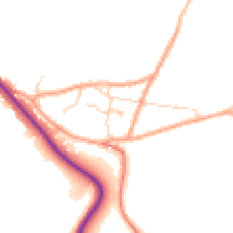 Daytime road noise heatmap for RH19 3QU