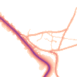 Daytime road noise heatmap for RH19 3RJ