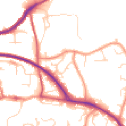 Daytime road noise heatmap for RH19 3TP