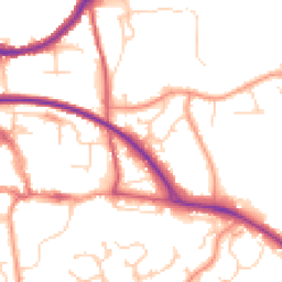 Daytime road noise heatmap for RH19 3YQ