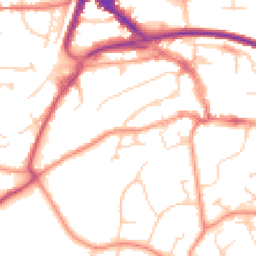 Daytime road noise heatmap for RH19 4EN