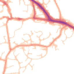 Daytime road noise heatmap for RH19 4TJ