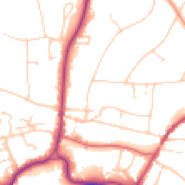 Daytime road noise heatmap for RH2 0DB