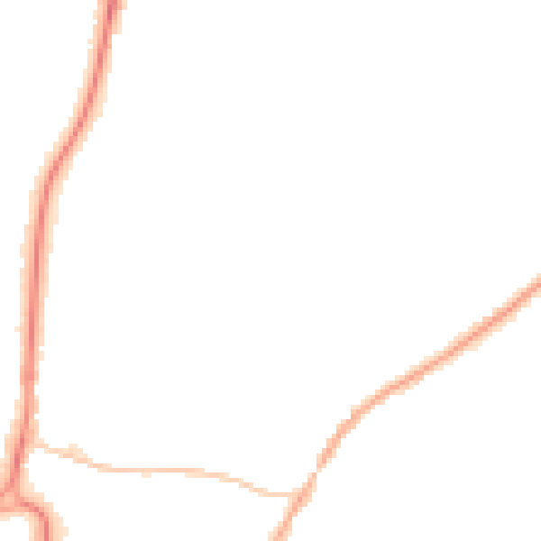 Night-time road noise heatmap for RH2 0DF
