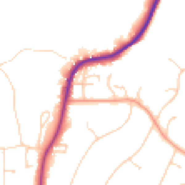 Daytime road noise heatmap for RH2 0DR