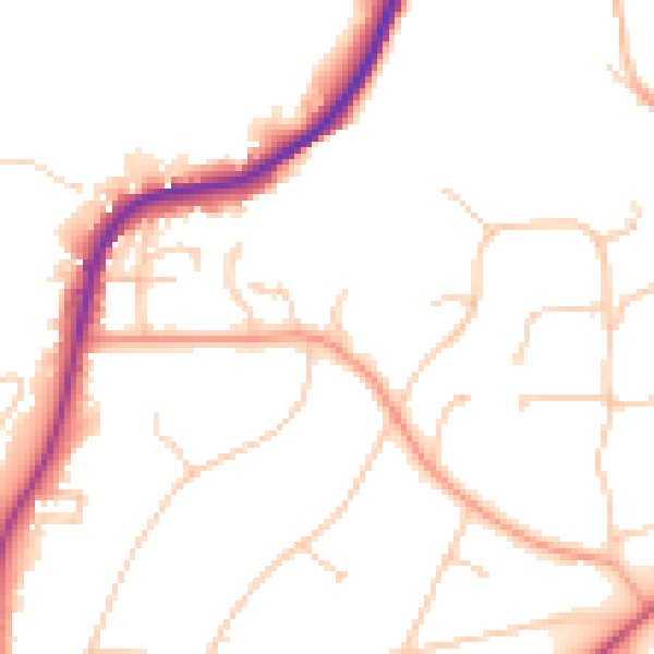 Daytime road noise heatmap for RH2 0DU