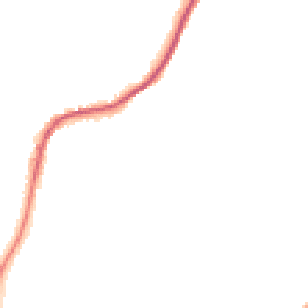 Night-time road noise heatmap for RH2 0DX