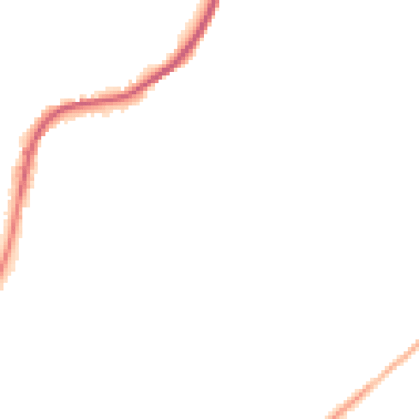 Night-time road noise heatmap for RH2 0DY