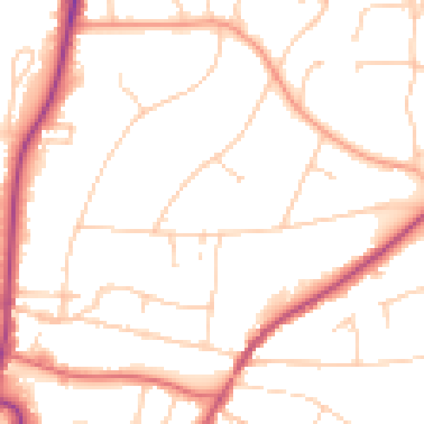 Daytime road noise heatmap for RH2 0EE