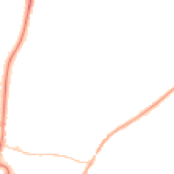 Night-time road noise heatmap for RH2 0EE