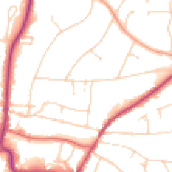 Daytime road noise heatmap for RH2 0EF