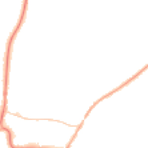 Night-time road noise heatmap for RH2 0EF
