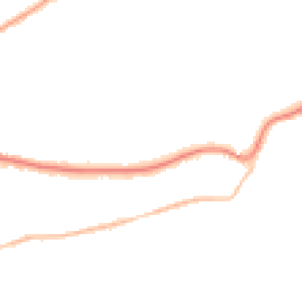 Night-time road noise heatmap for RH2 0RG