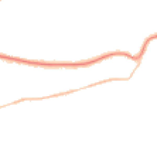 Night-time road noise heatmap for RH2 7BL