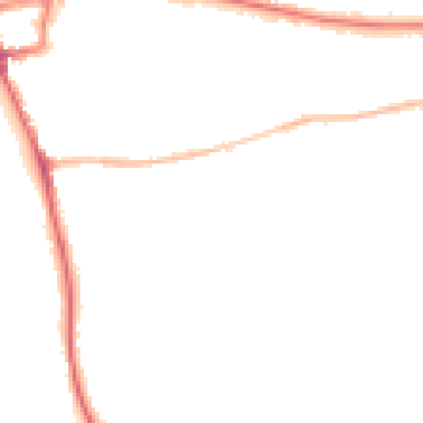 Night-time road noise heatmap for RH2 7LA