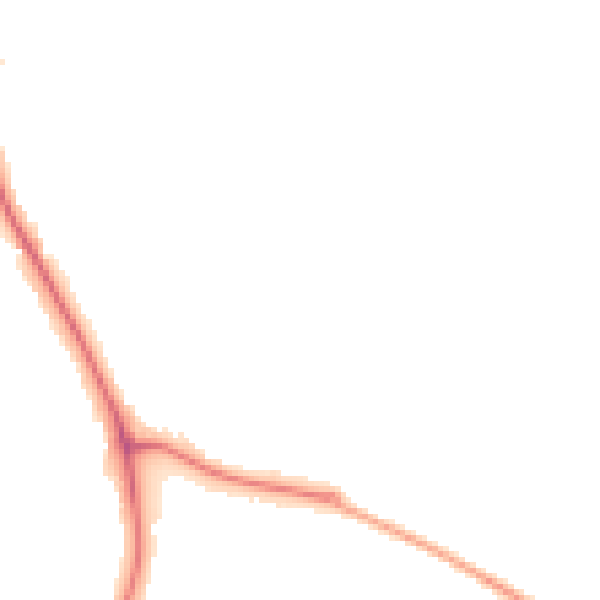 Night-time road noise heatmap for RH2 7NJ