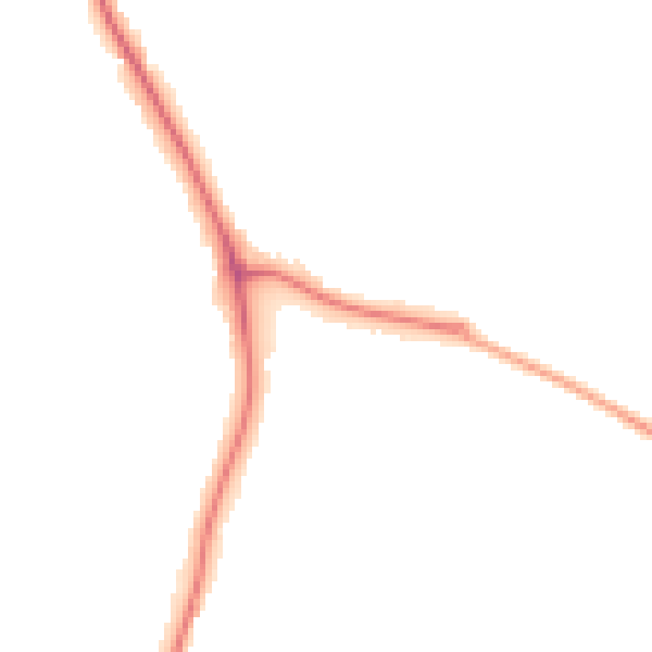 Night-time road noise heatmap for RH2 7PB