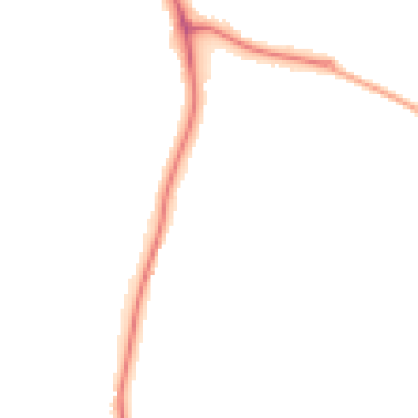 Night-time road noise heatmap for RH2 7QJ