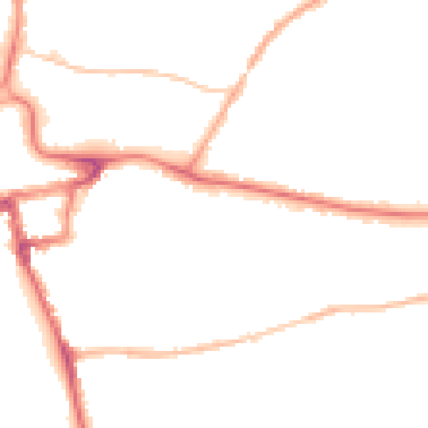 Night-time road noise heatmap for RH2 7RN