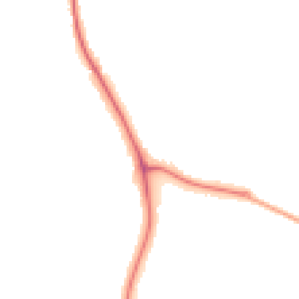Night-time road noise heatmap for RH2 8AJ
