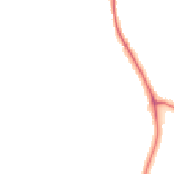 Night-time road noise heatmap for RH2 8ED