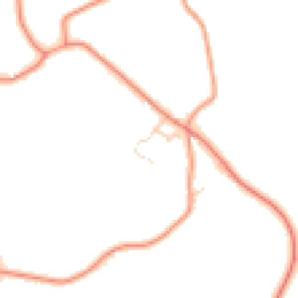Daytime road noise heatmap for RH2 8NL