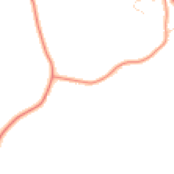 Daytime road noise heatmap for RH2 8PB