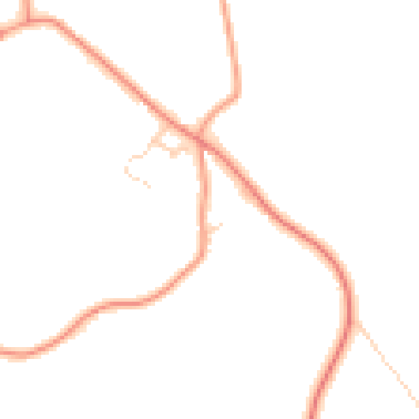 Daytime road noise heatmap for RH2 8PD