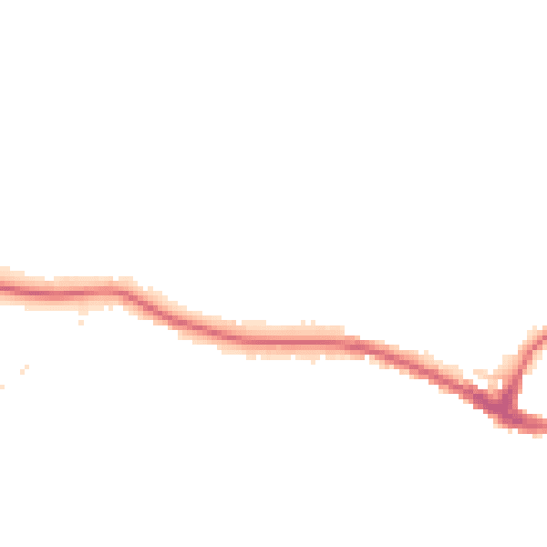 Night-time road noise heatmap for RH2 9DG