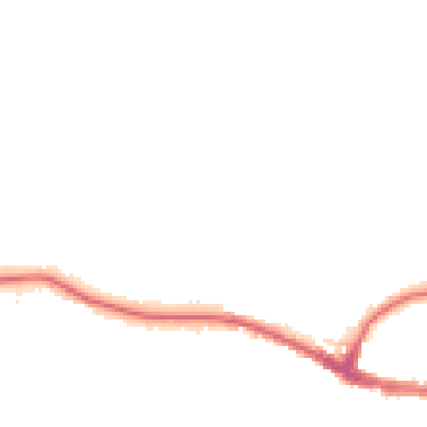 Night-time road noise heatmap for RH2 9DW