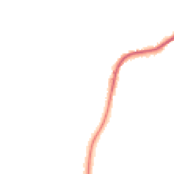 Night-time road noise heatmap for RH2 9PP