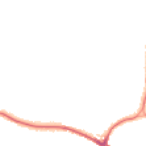 Night-time road noise heatmap for RH2 9RR
