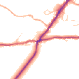 Daytime road noise heatmap for RH20 1AA